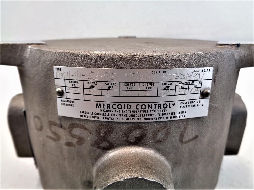 Mercoid Explosion Proof Pressure Switch DAH-41-153-GE
